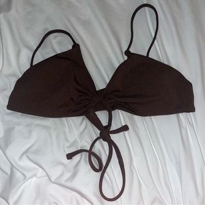 brown tie bikini top
